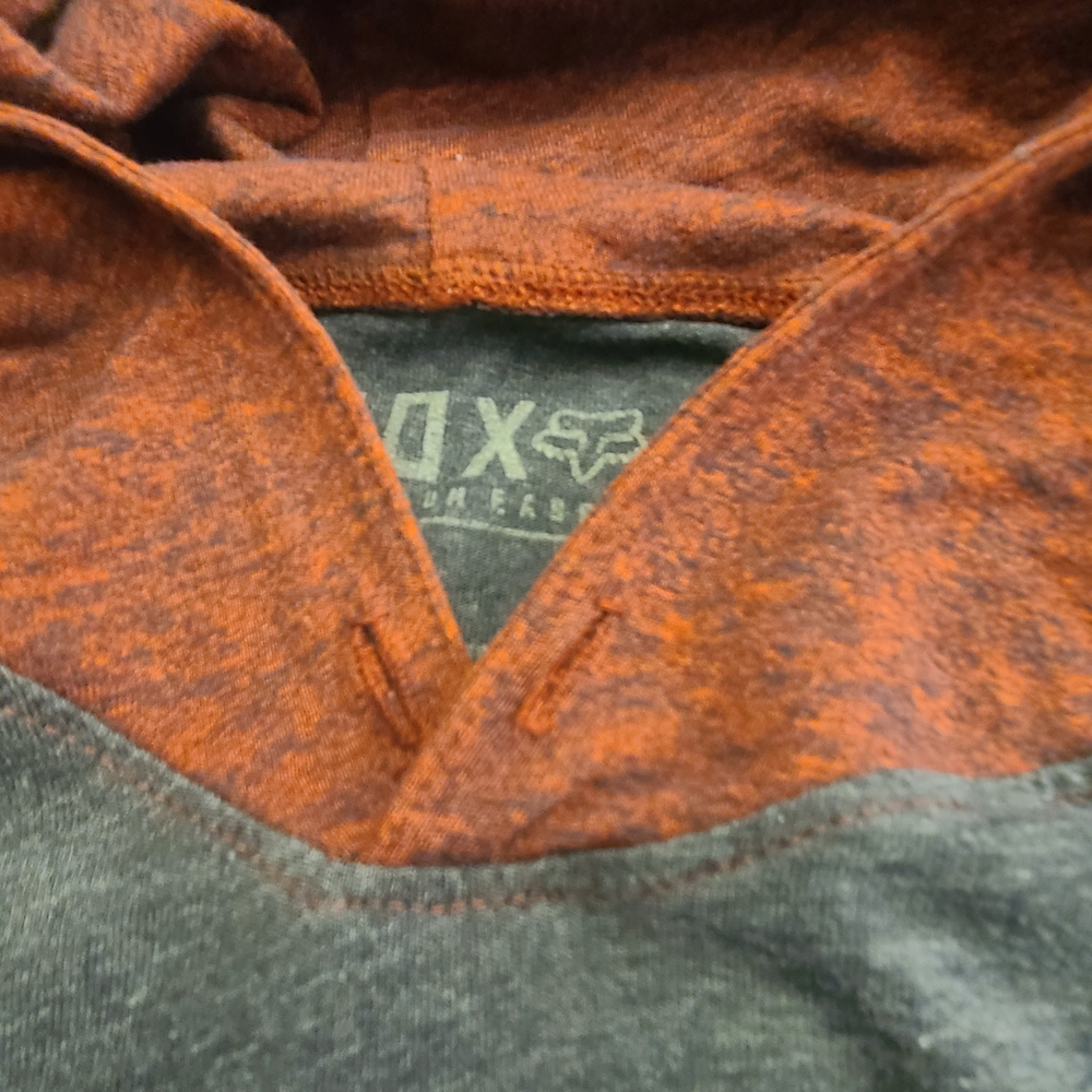 Fox Racing Red and Gray Logo Pullover Hoodie Men's XL - Cotton/Poly Blend - Picture 4 of 5